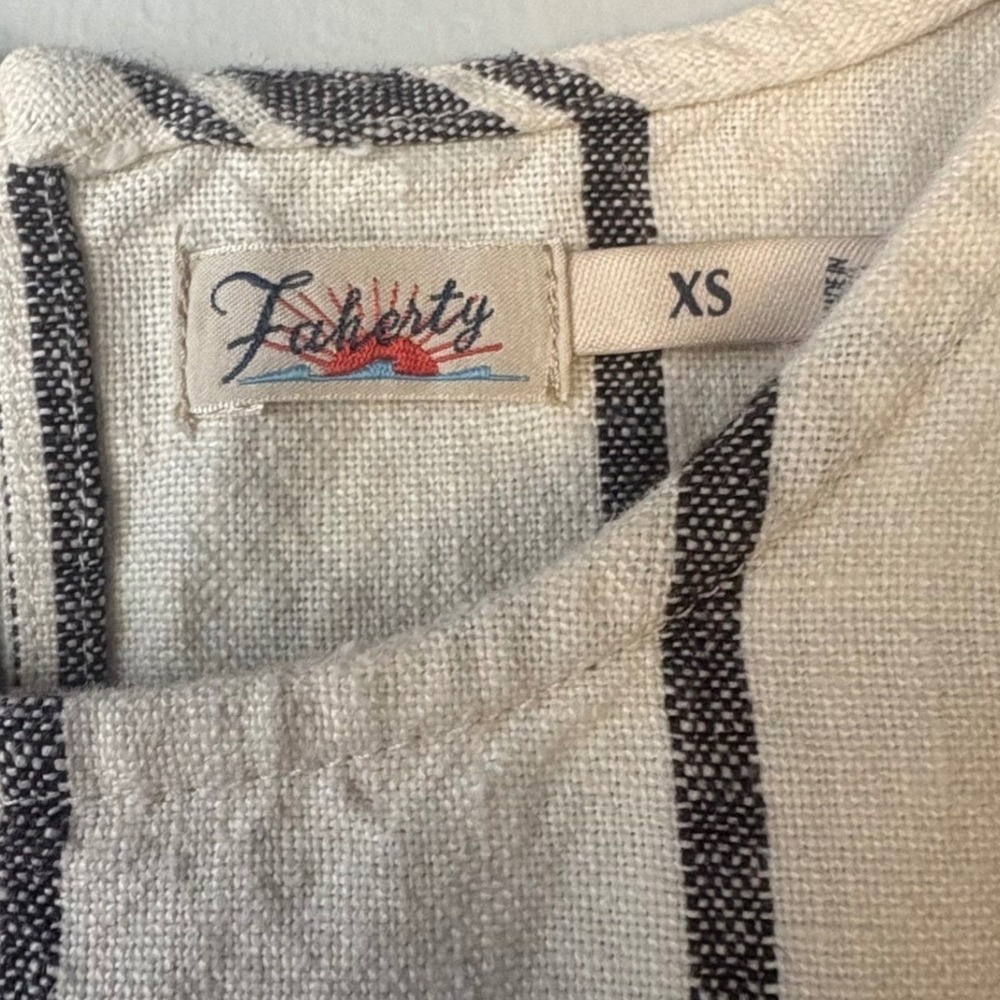 NWOT Faherty Carini Linen Shift Dress Size XS - Picture 9 of 12